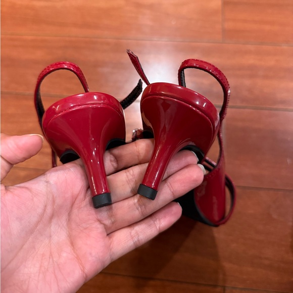 NWT Women's Sasha Buckle Slingback Kitten Heels - Wild Fable Red 7 - Picture 8 of 10